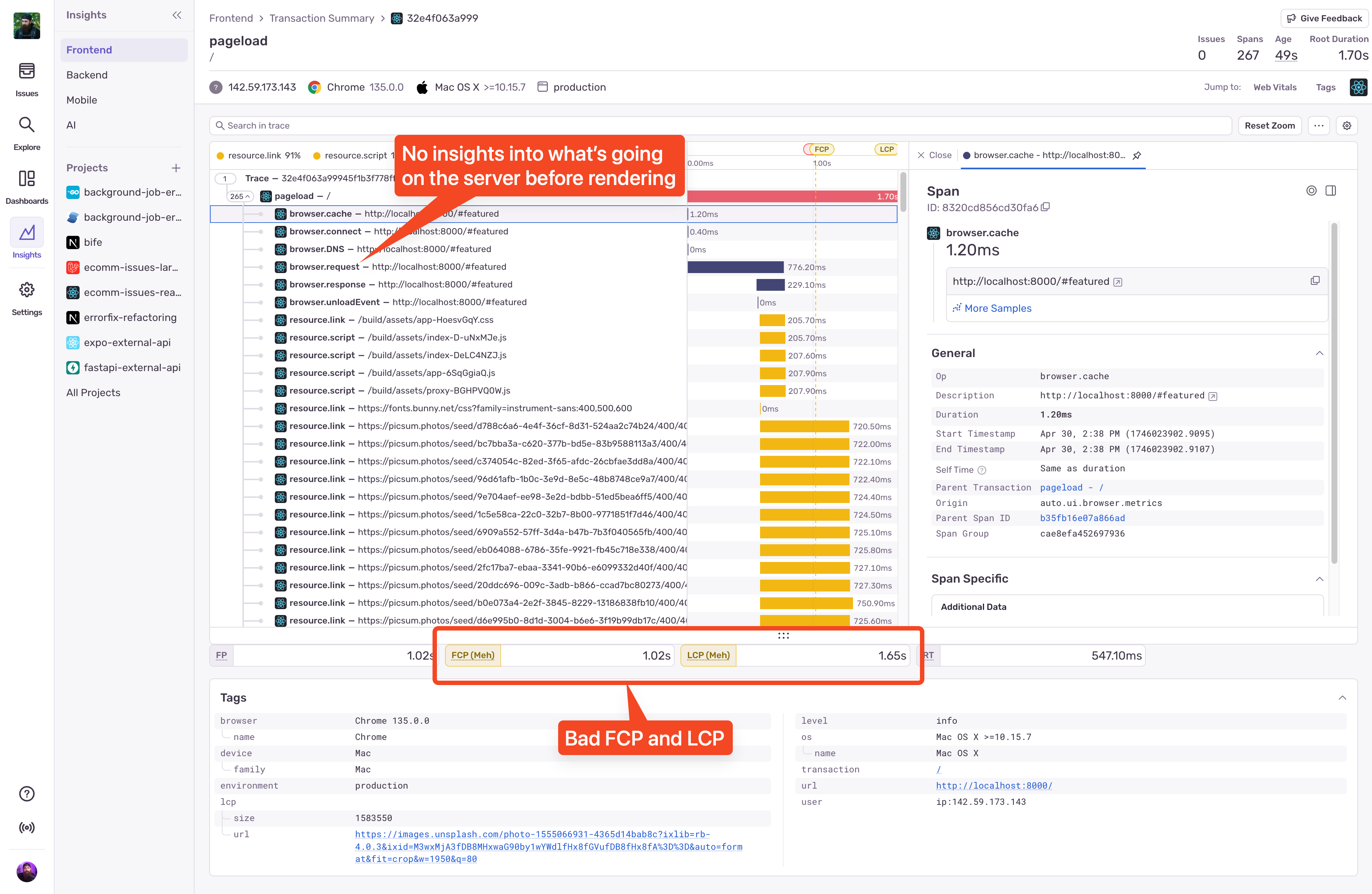 Initial Page Trace